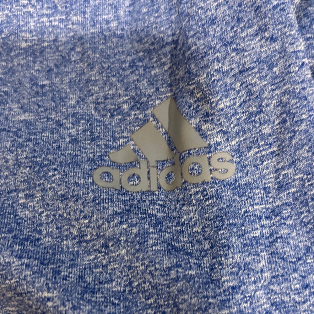 adidas Heathered Blue Long Sleeve Tee - Picture 3 of 3